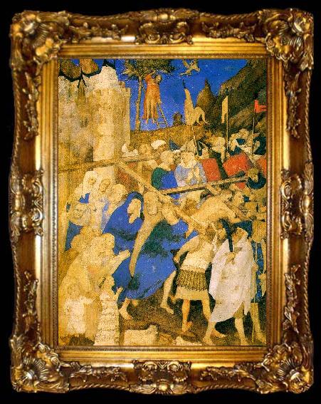 framed  Jacquemart de Hesdin The Carrying of the Cross, ta009-2